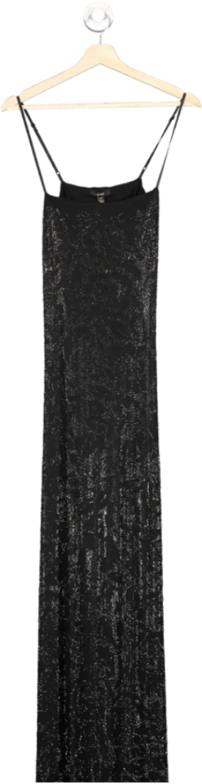 AFRM Black Glitter Maxi Dress SZ S