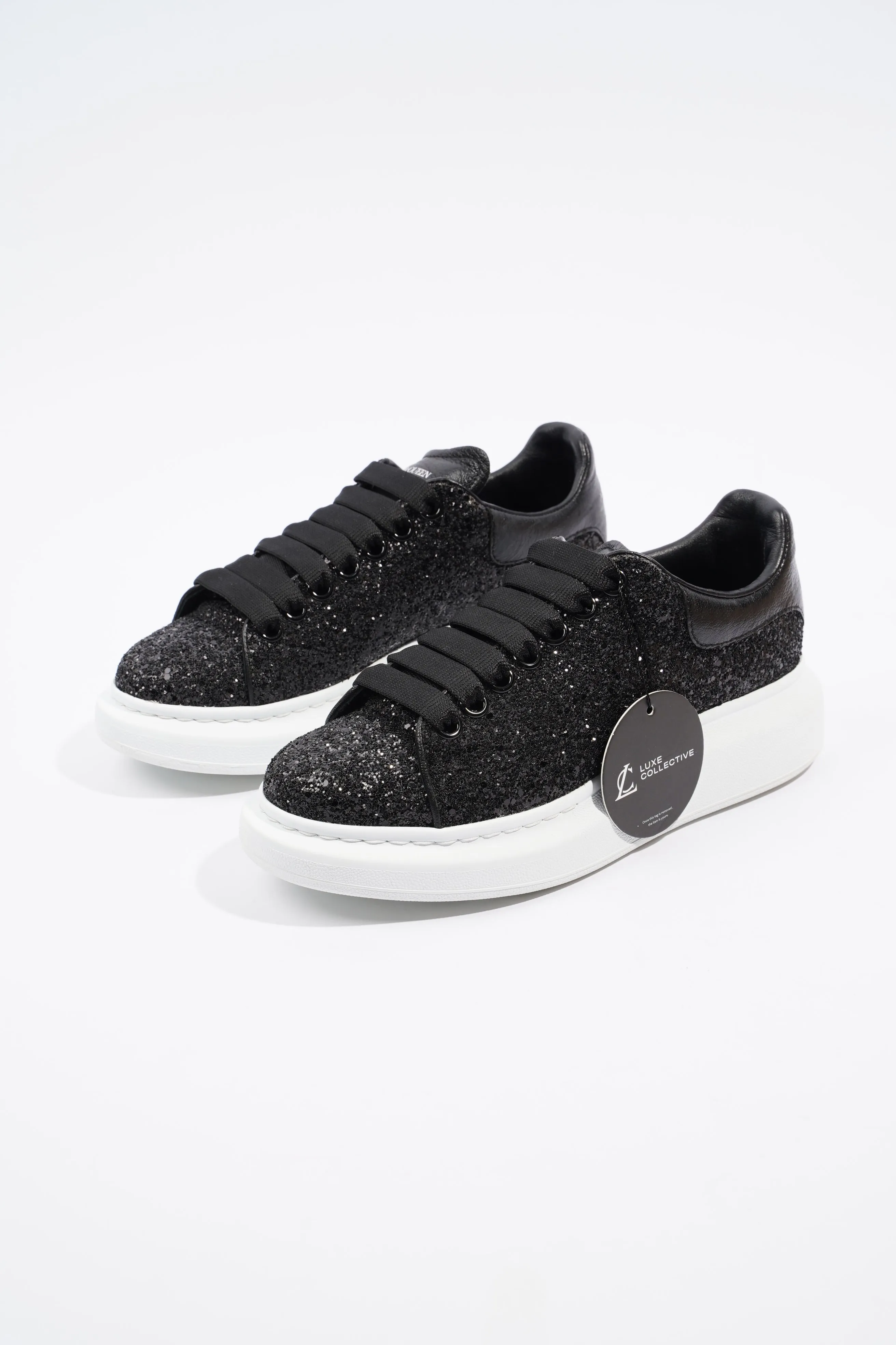 Alexander McQueen Oversized Sneaker Black Glitter EU 38 / UK 5