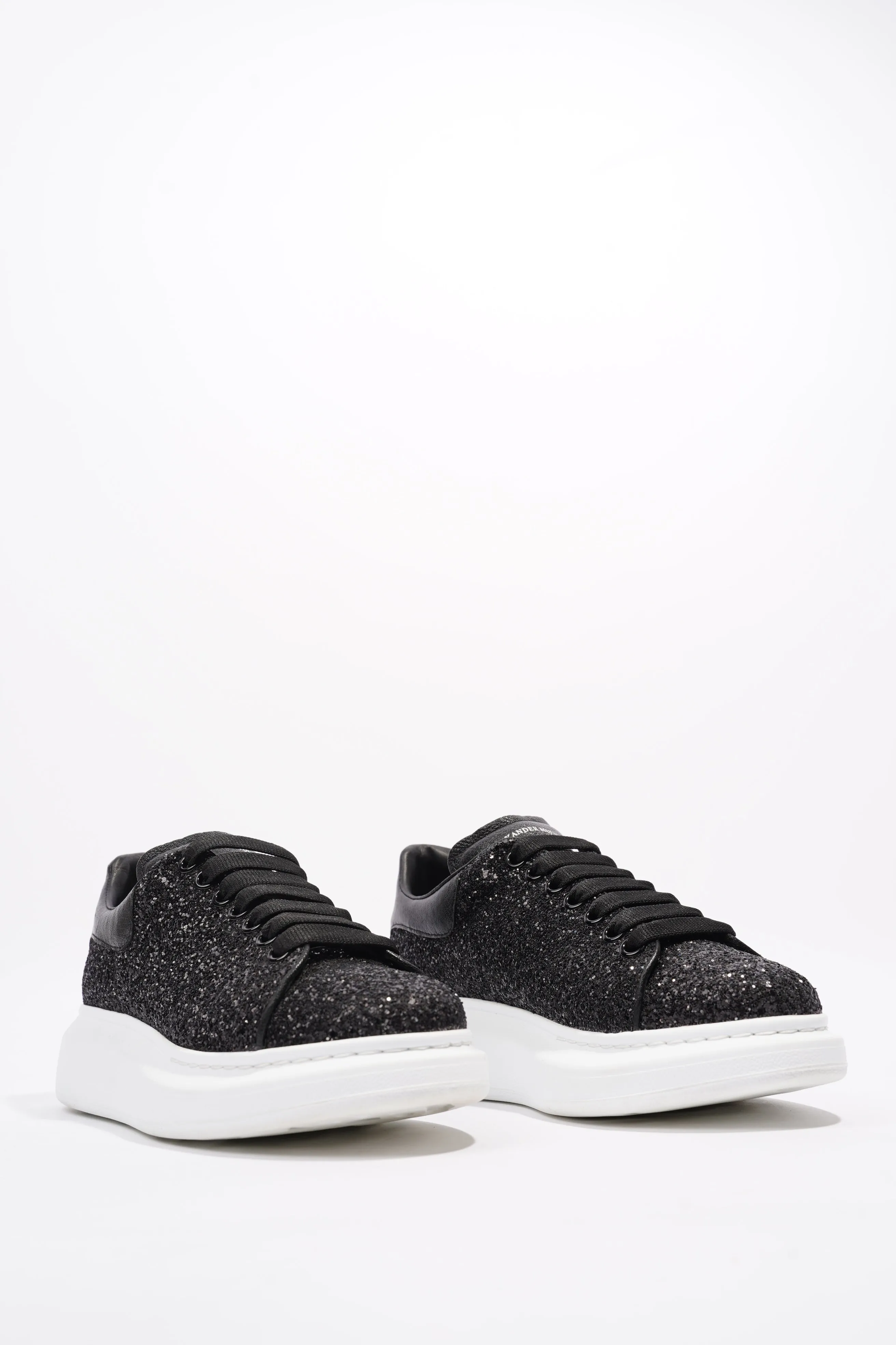 Alexander McQueen Oversized Sneaker Black Glitter / White Glitter EU 40.5 UK 7.5