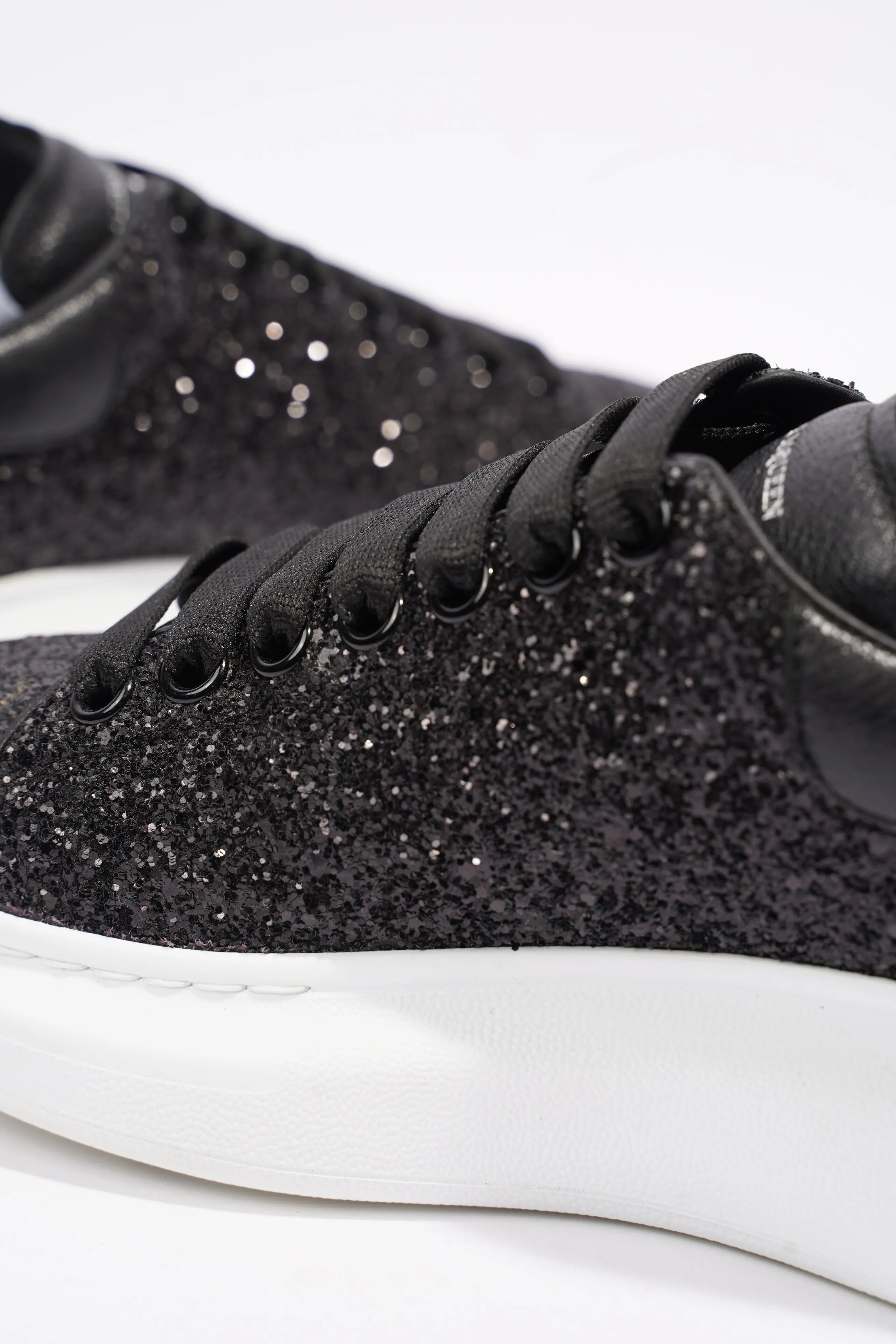 Alexander McQueen Oversized Sneaker Black Glitter / White Glitter EU 40.5 UK 7.5