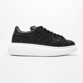 Alexander McQueen Oversized Sneaker Black Glitter / White Glitter EU 40.5 UK 7.5