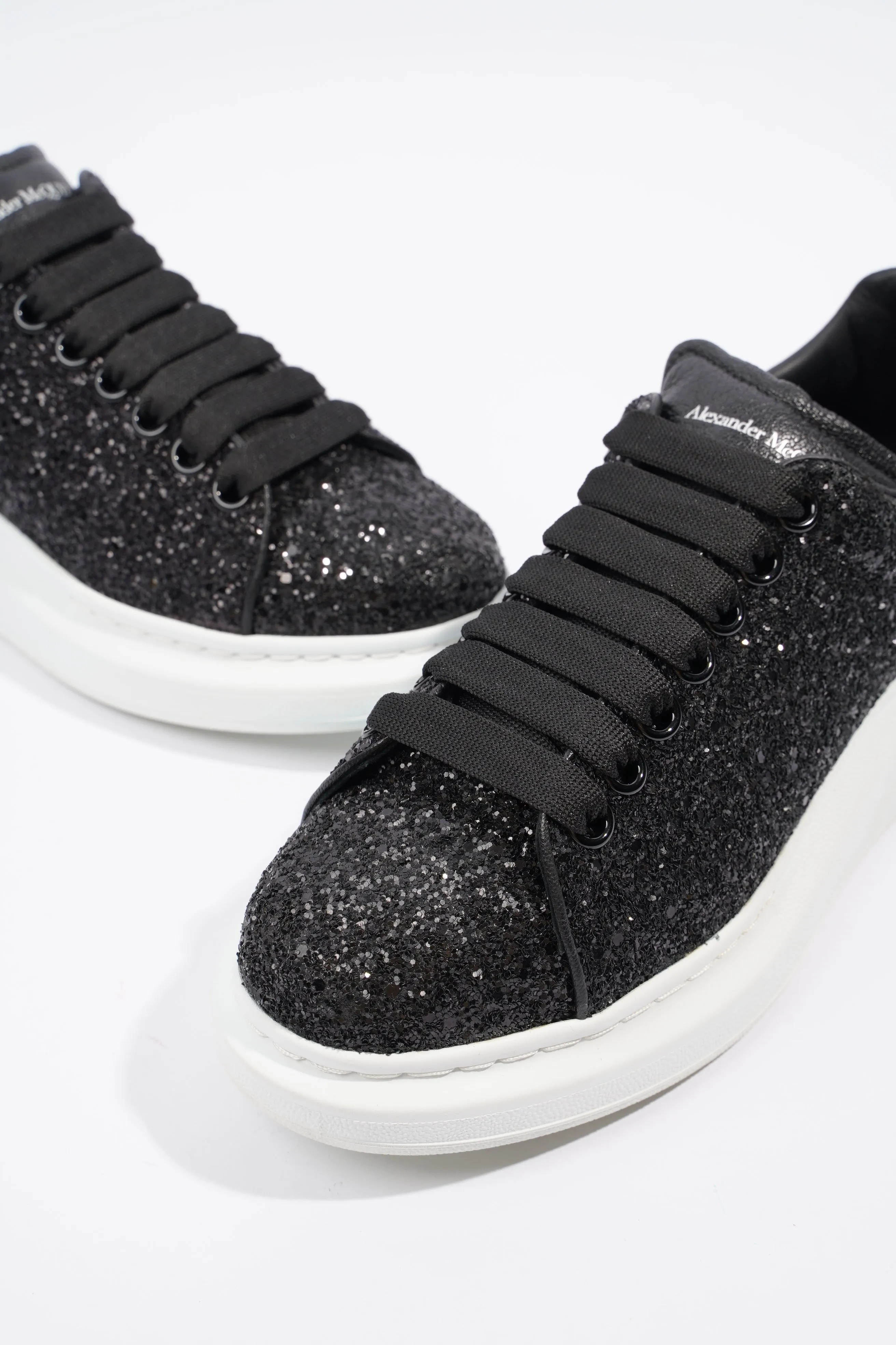 Alexander McQueen Oversized Sneaker Black / White Glitter EU 38 UK 5