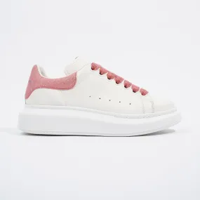 Alexander McQueen Oversized Sneaker White / Pink Glitter Tab Leather EU 36 UK 3