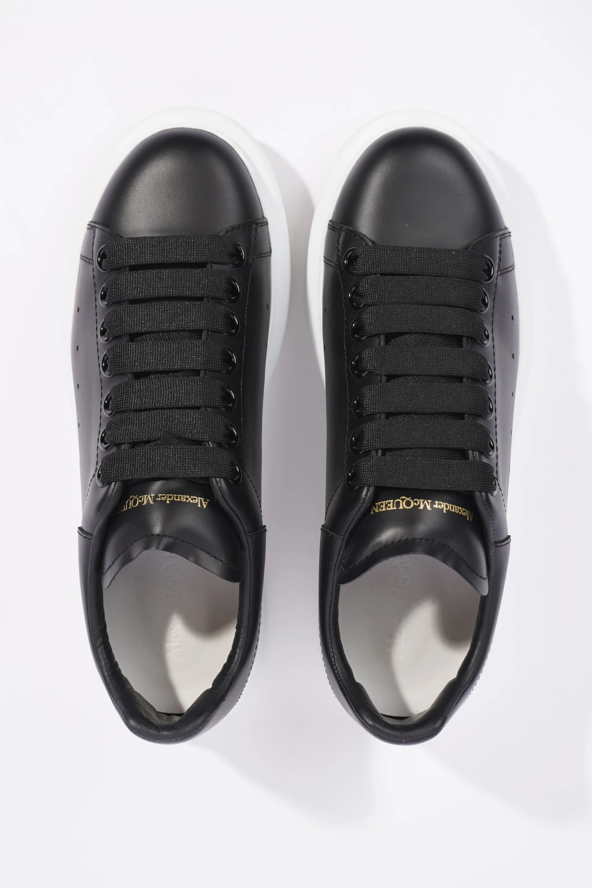 Alexander McQueen Womens Oversized Sneaker Black Leather EU 37.5 / UK 4.5