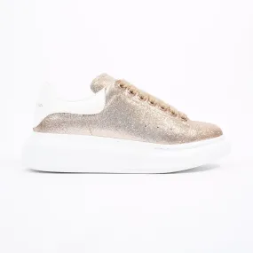 Alexander McQueen Womens Oversized Sneaker Gold Glitter / White Tab EU 37 / UK 4