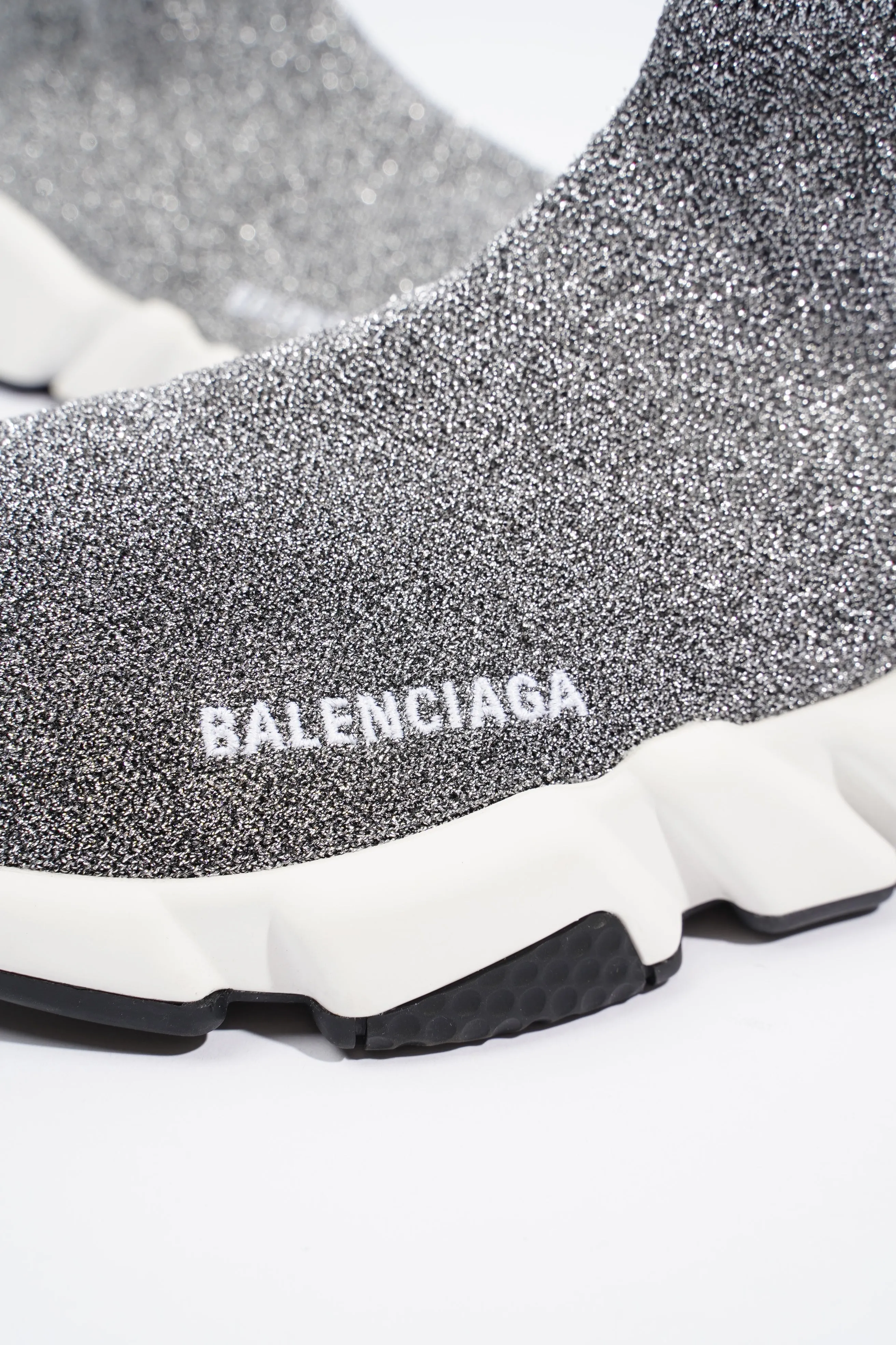 Balenciaga Speed Silver Glitter EU 38 / UK 5