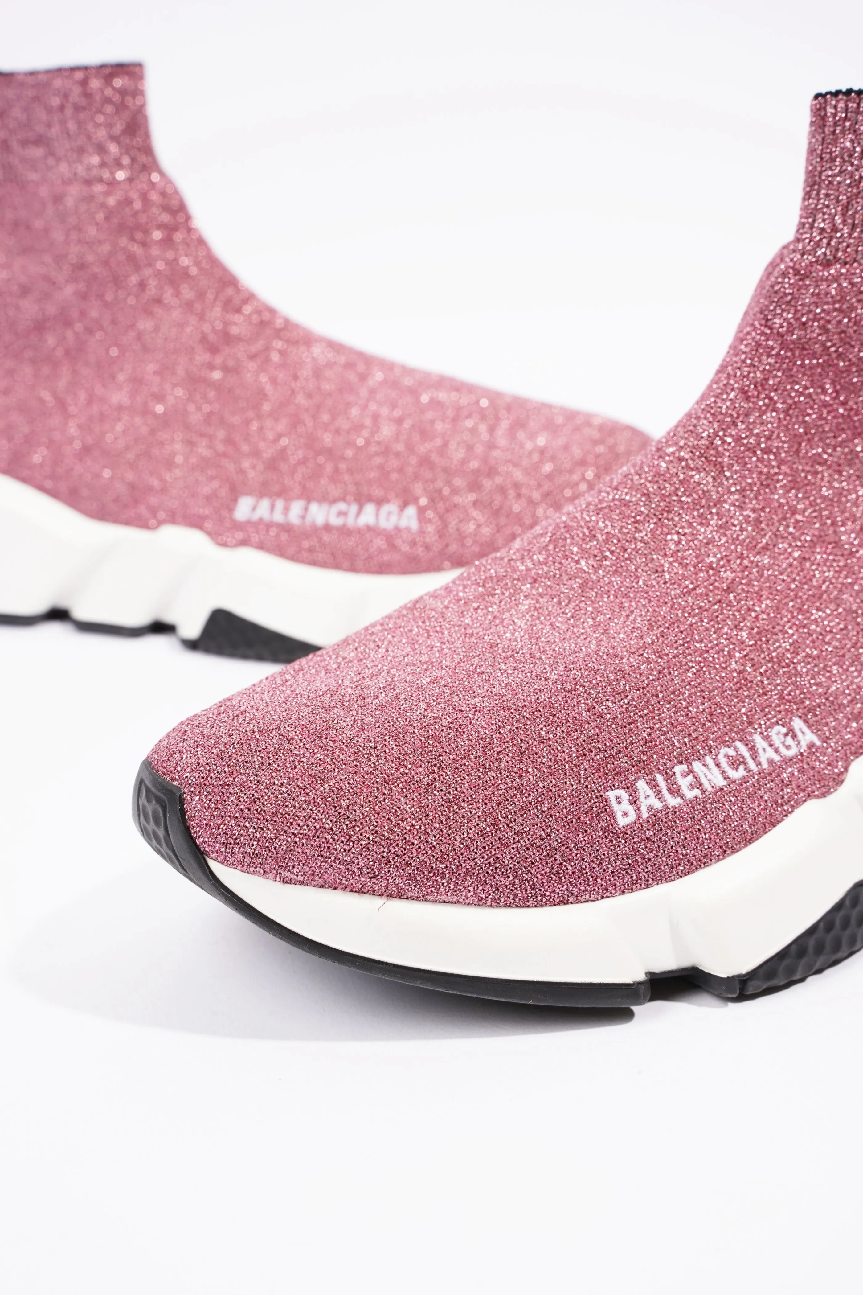 Balenciaga Womens Speed Pink Glitter EU 38 / UK 5