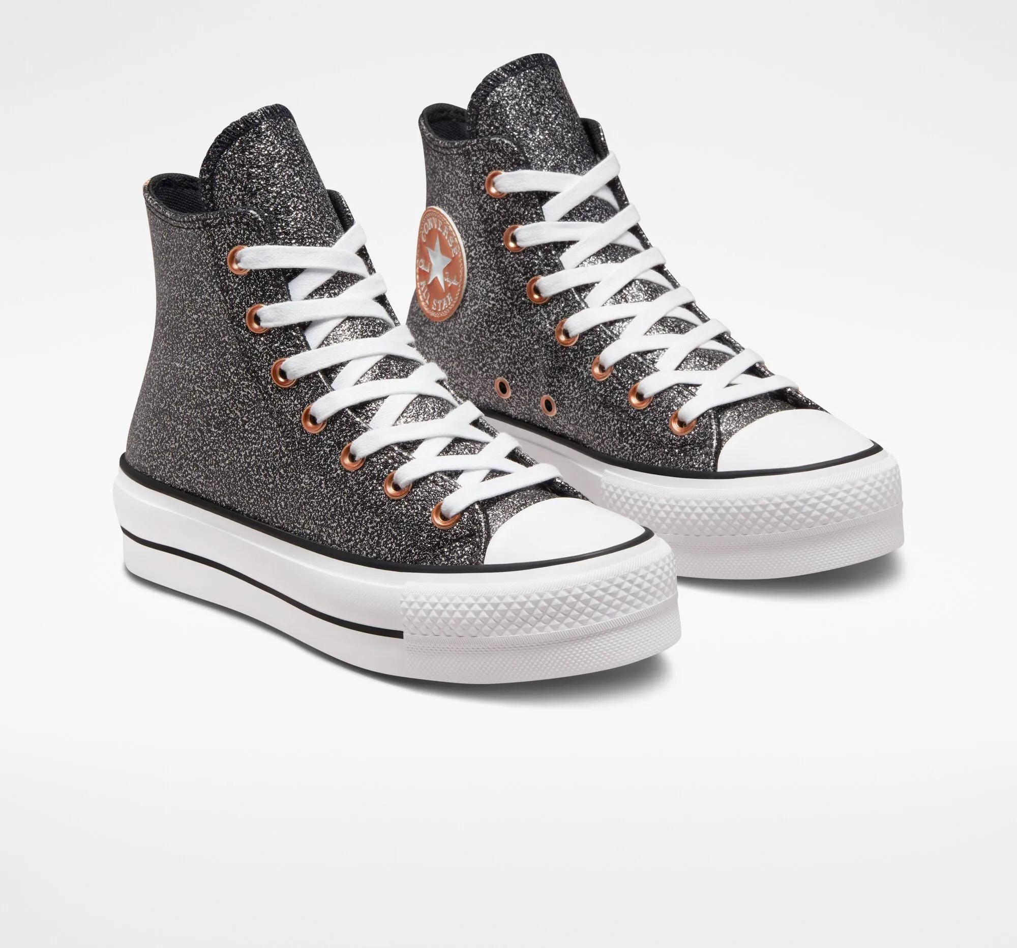 Chuck Taylor All Star Lift Platform Metallic Glitter Black