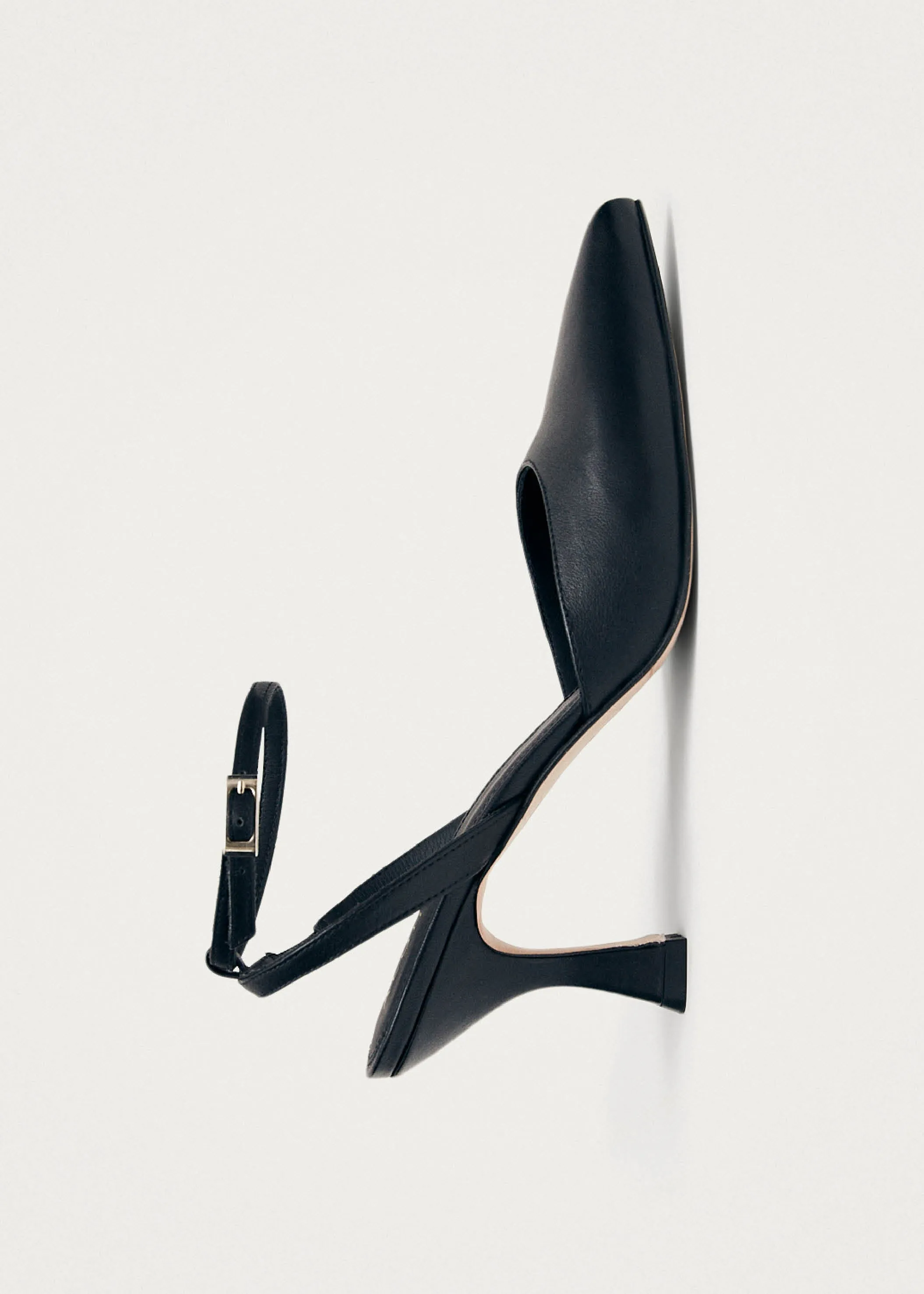 Cinderella Black Leather Pumps