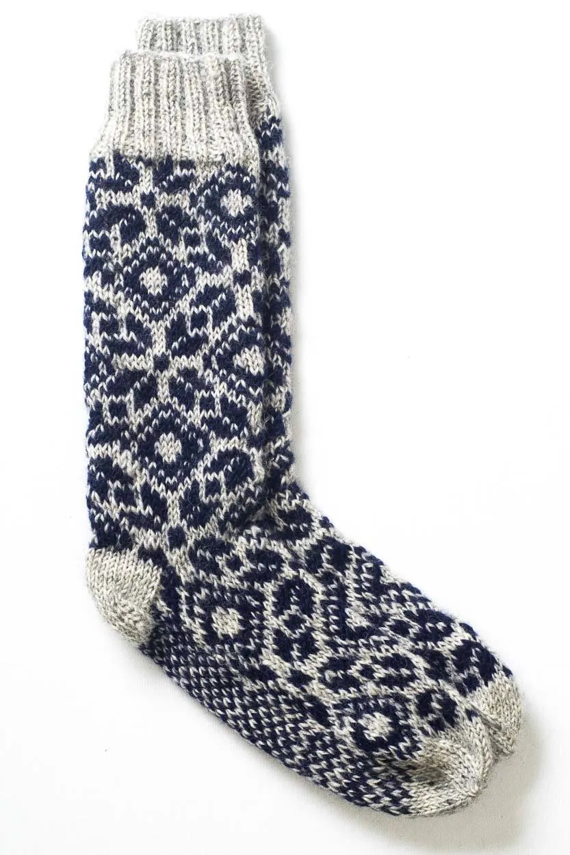 Fair Isle Wool Socks