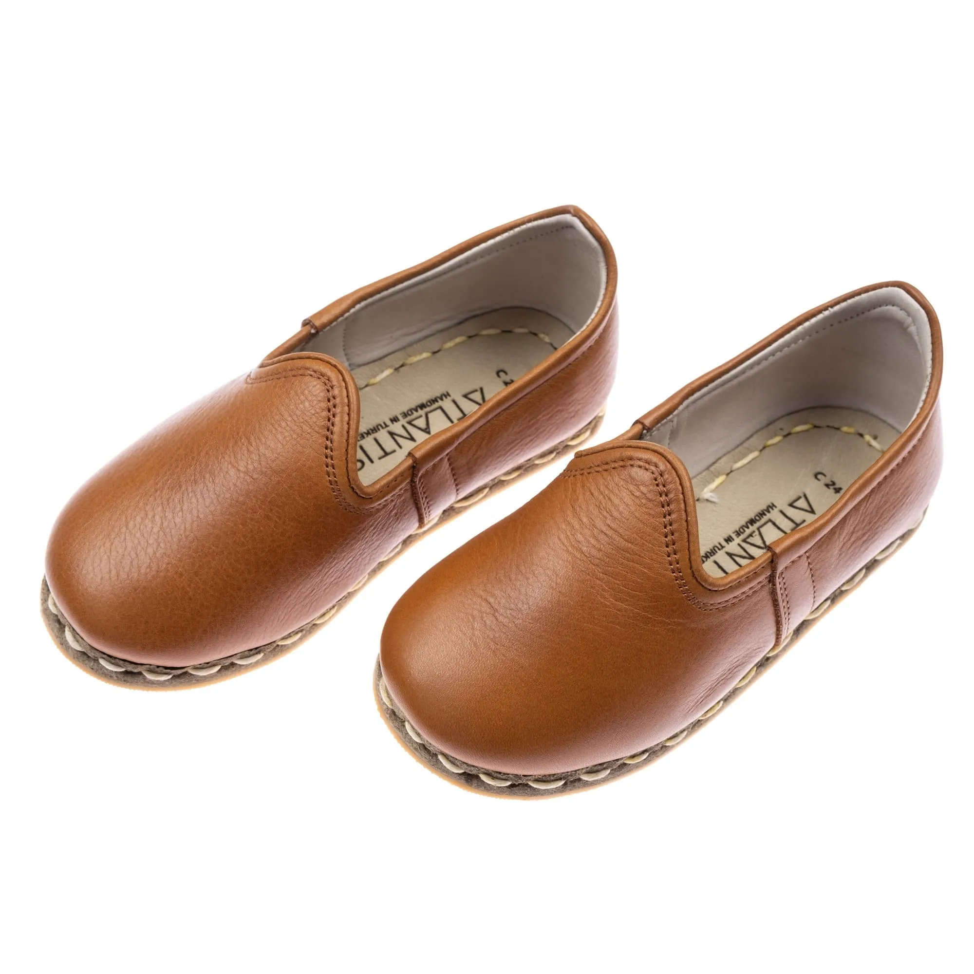 Kids Cocoa Brown Leather Shoes