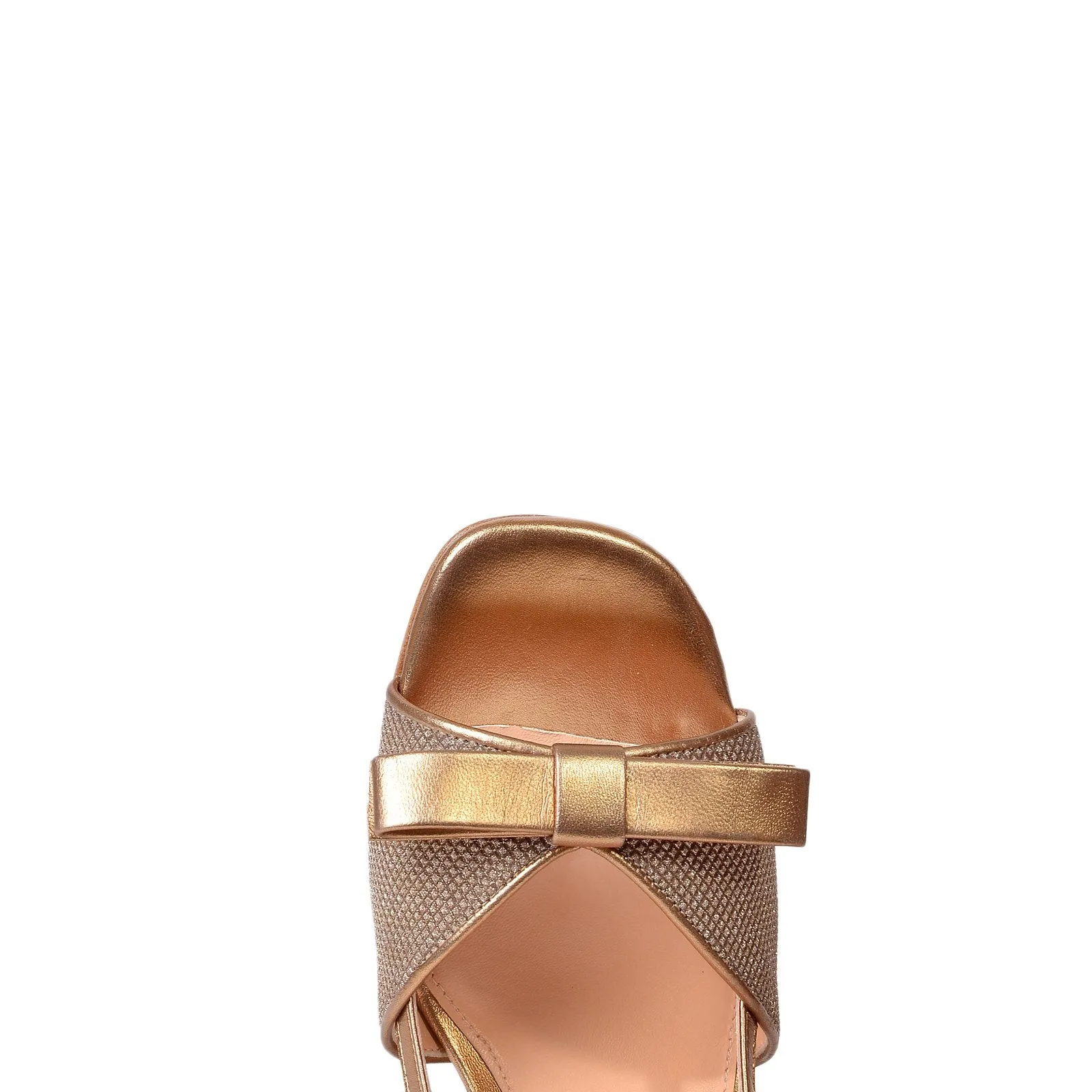 Luxor Bow Glitter Sandals In Gold