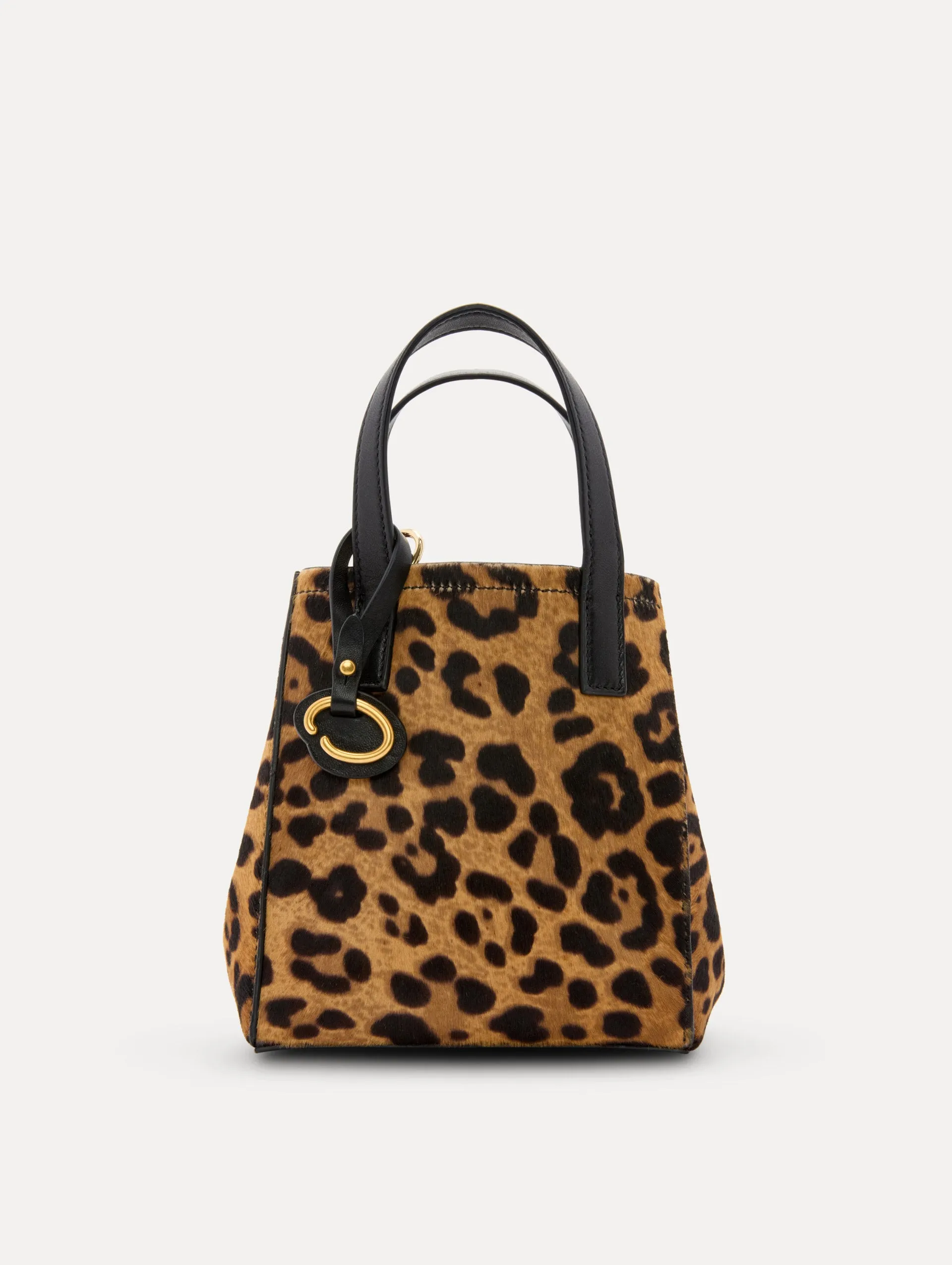 Mini Jaguar Printed Haircalf Square Tote