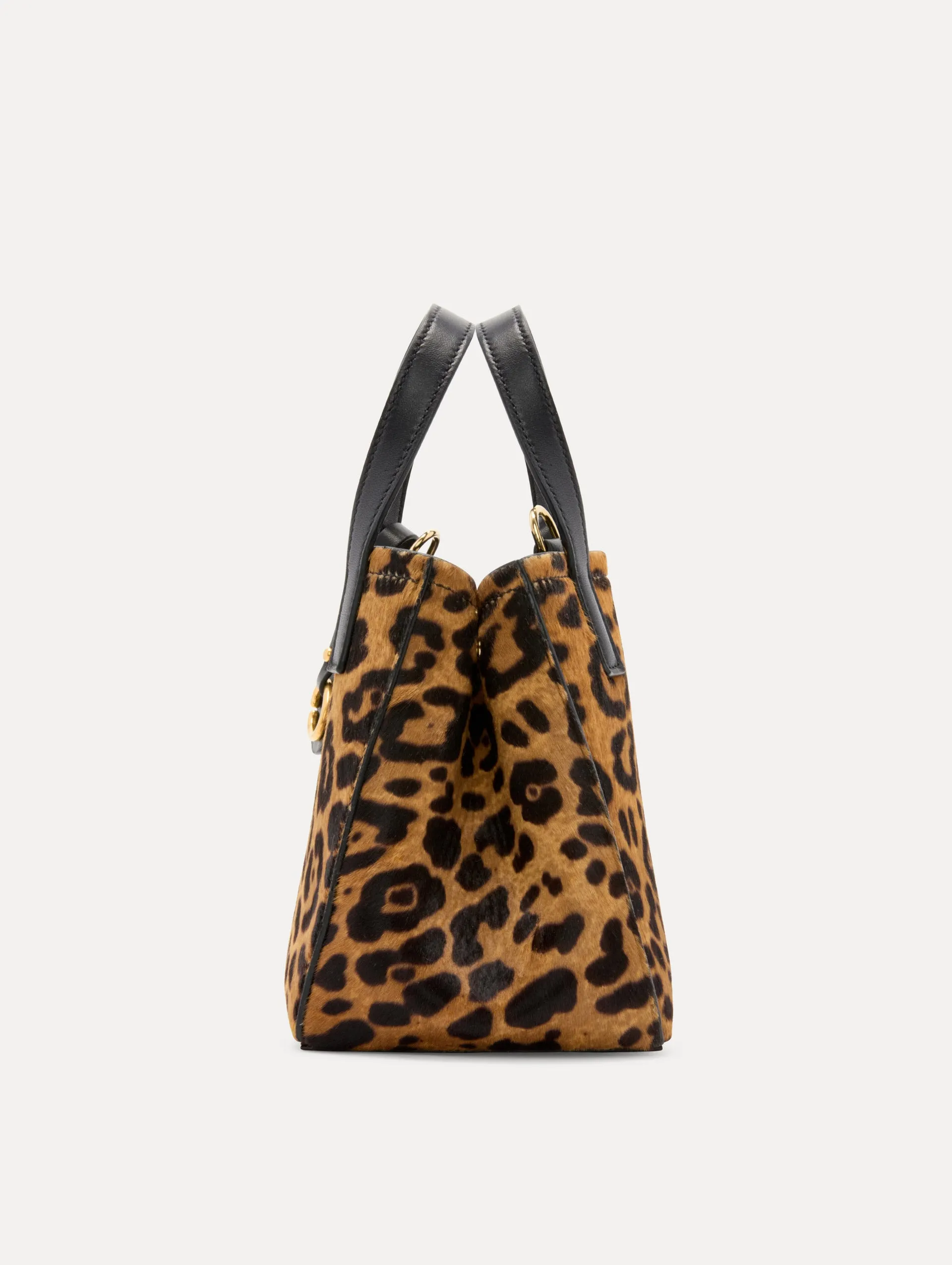 Mini Jaguar Printed Haircalf Square Tote