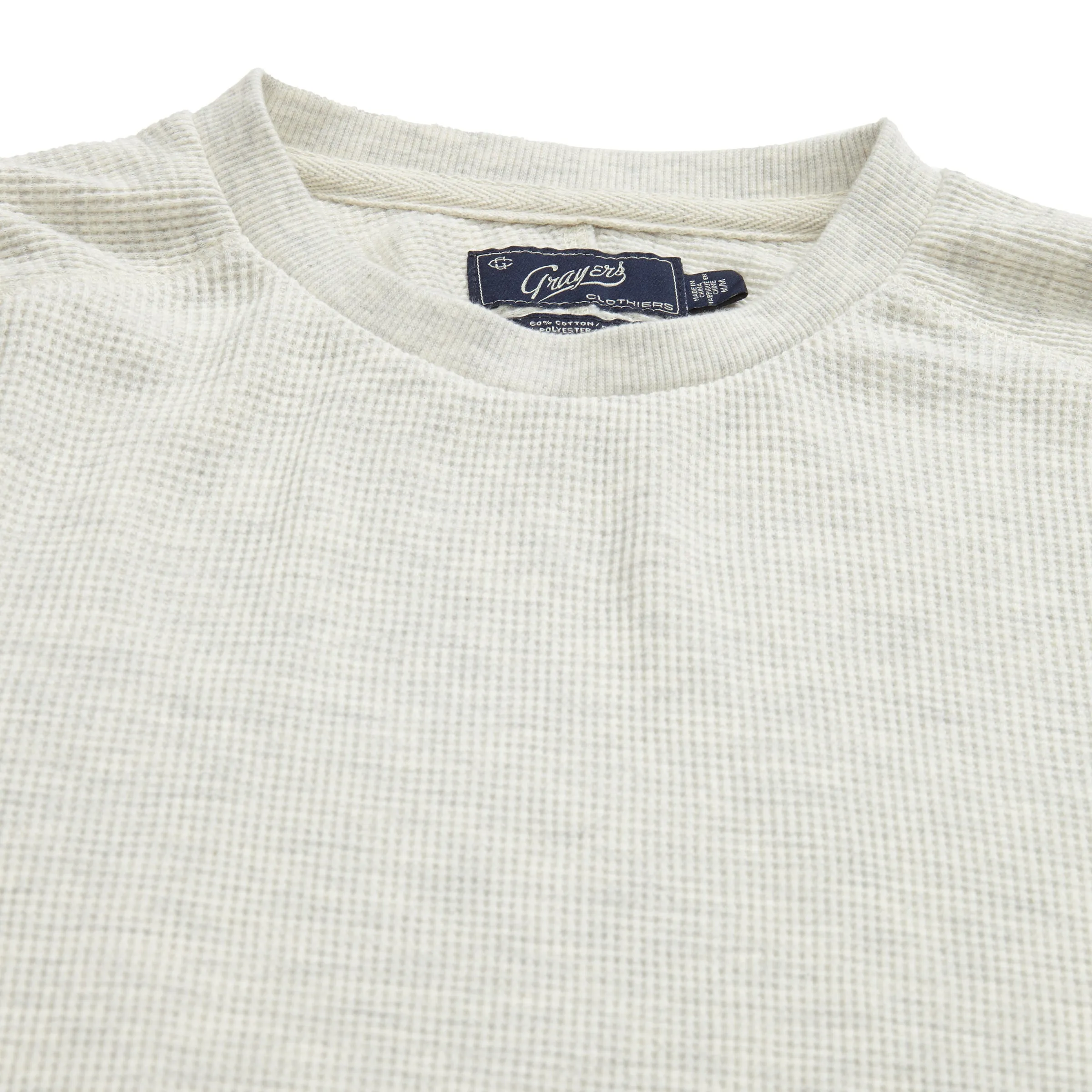 New Spencer Waffle Crew - Oatmeal Heather