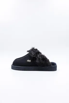 PAWJ Slippers | Black / Black Mink